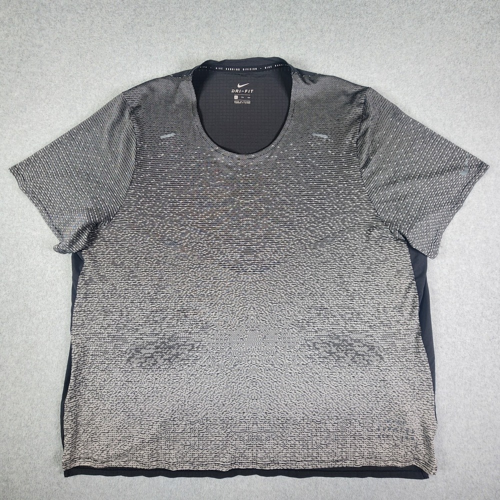 Nike Pinnacle Running Division Shirt Mens Size XXL Gray/Black DA0426-010